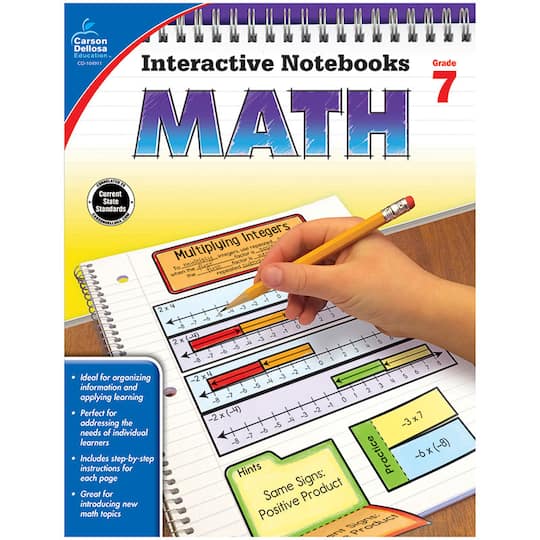 Carson Dellosa&#xAE; Interactive Notebooks: Math Resource Book, Grade 7